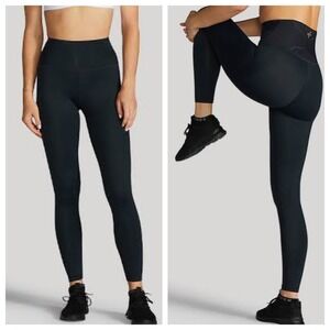 Tommie Copper Womens XL Black High Waisted Compression Leggings Copper Znergy